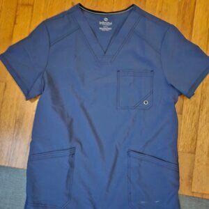 Infinity Cherokee V- Neck Men's 3 pocket Scrub Top in Navy